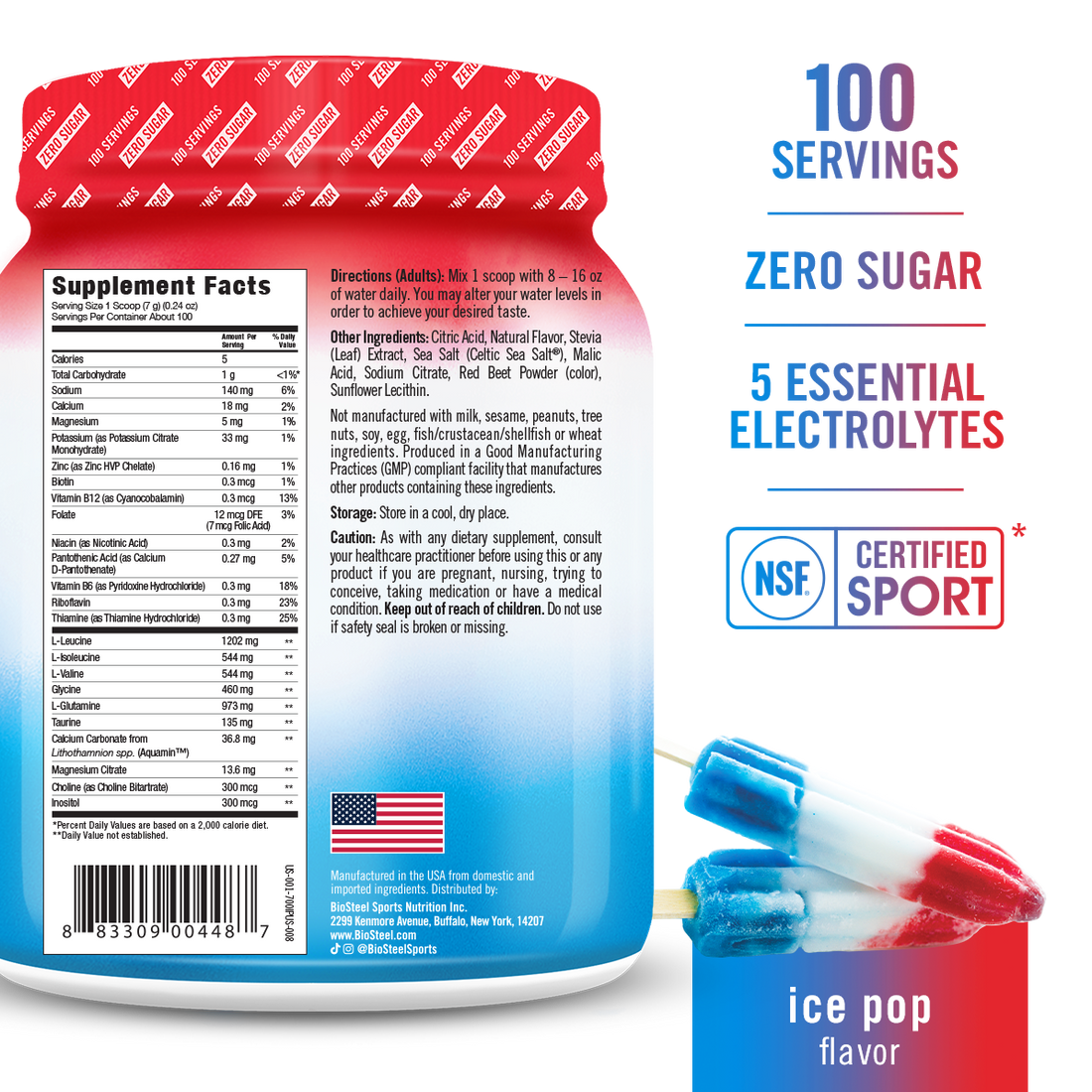HYDRATION MIX / Ice Pop - 100 Servings