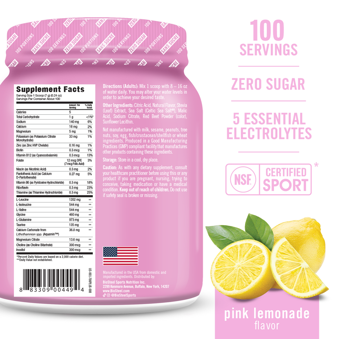 HYDRATION MIX / Pink Lemonade - 100 Servings