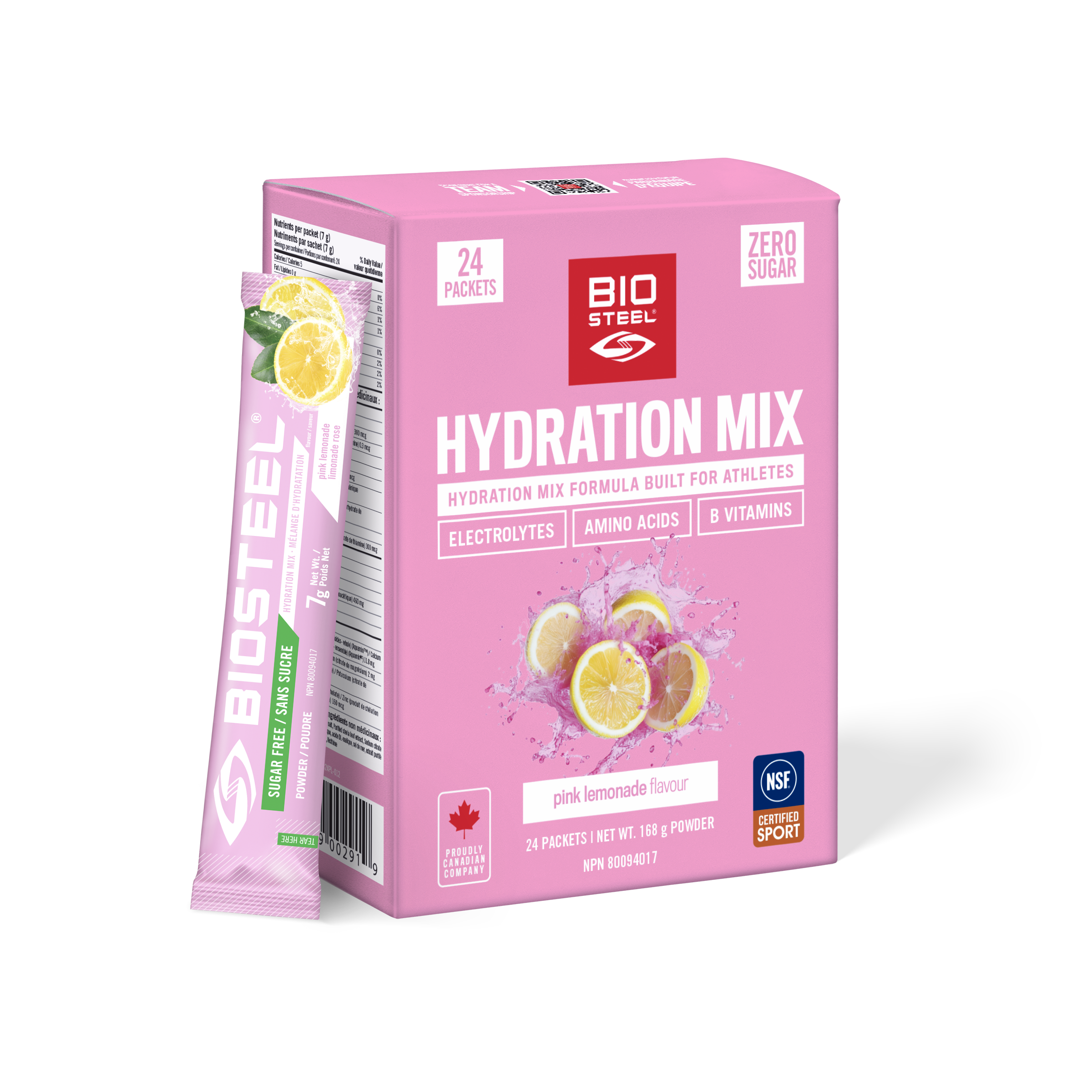 MÉLANGE HYDRATANT / Limonade rose - Paquet de 24 portions