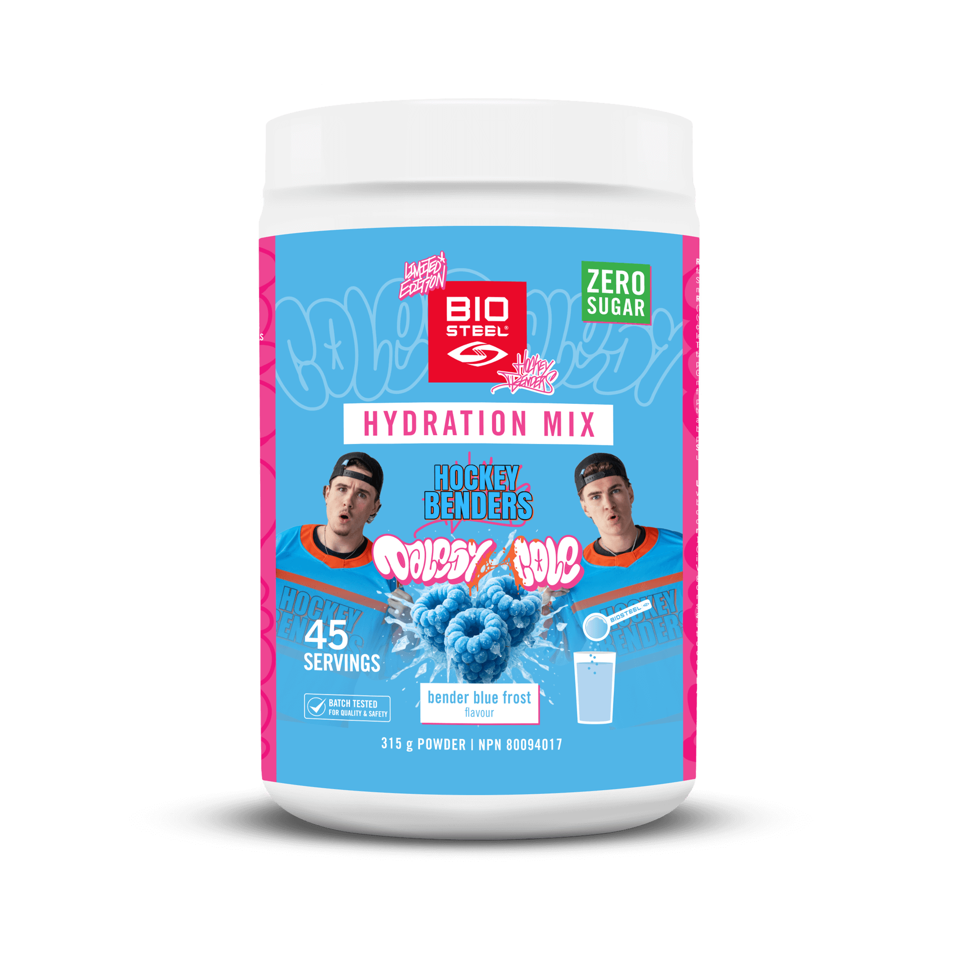 BioSteel x Hockey Benders – HYDRATION MIX / Bender Blue Frost - 45 Servings