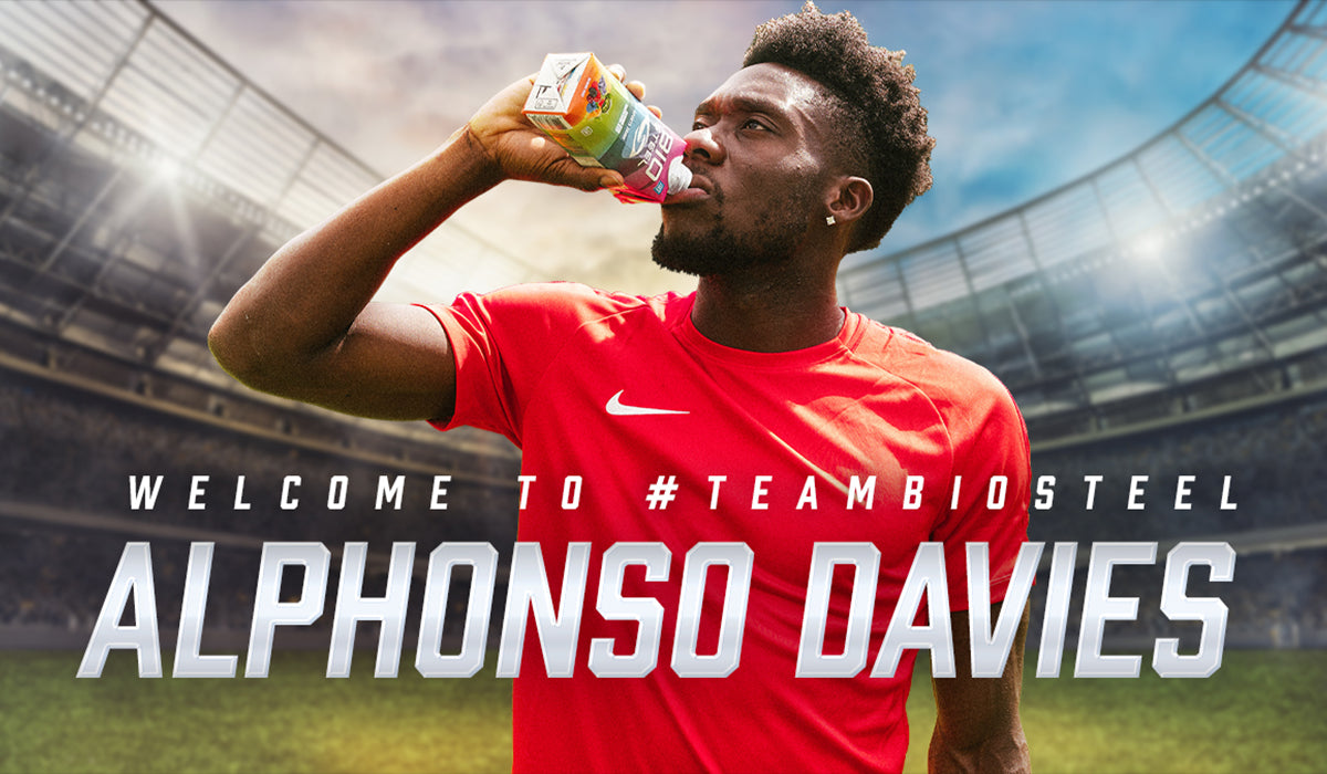 Alphonso Davies Inks Hydration Deal with BioSteel