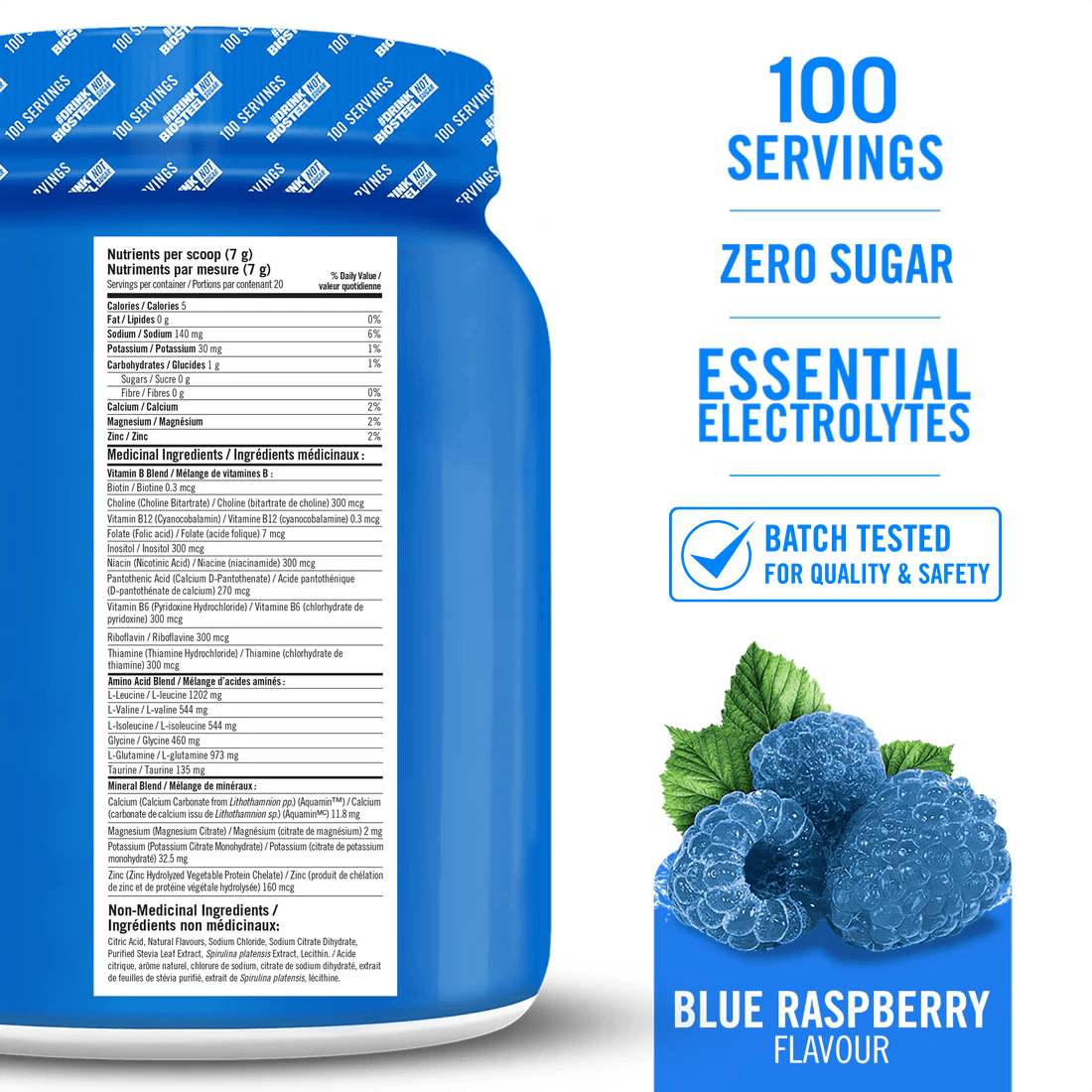 MÉLANGE HYDRATANT / Framboise Bleue - 100 Portions