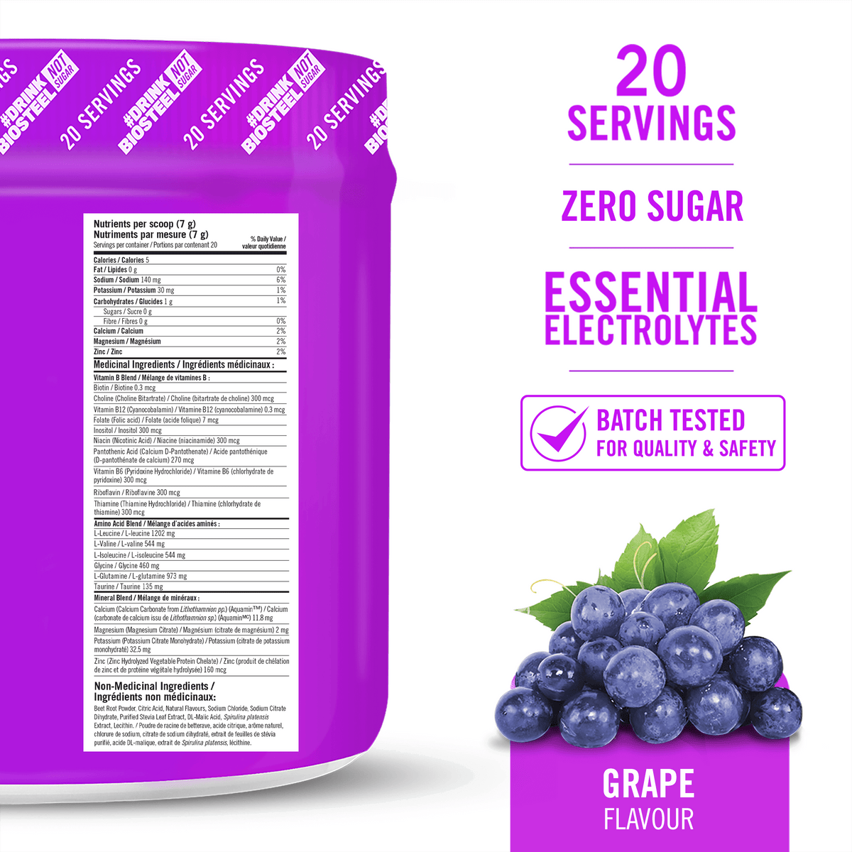 MÉLANGE HYDRATANT / Raisin - 20 portions