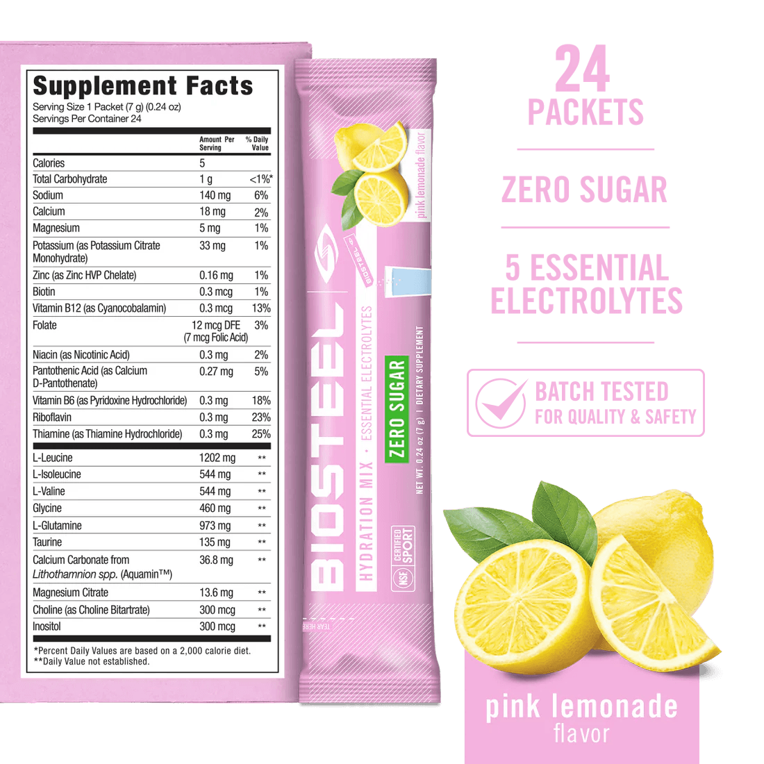 HYDRATION MIX / Pink Lemonade - 24 Serving Packet
