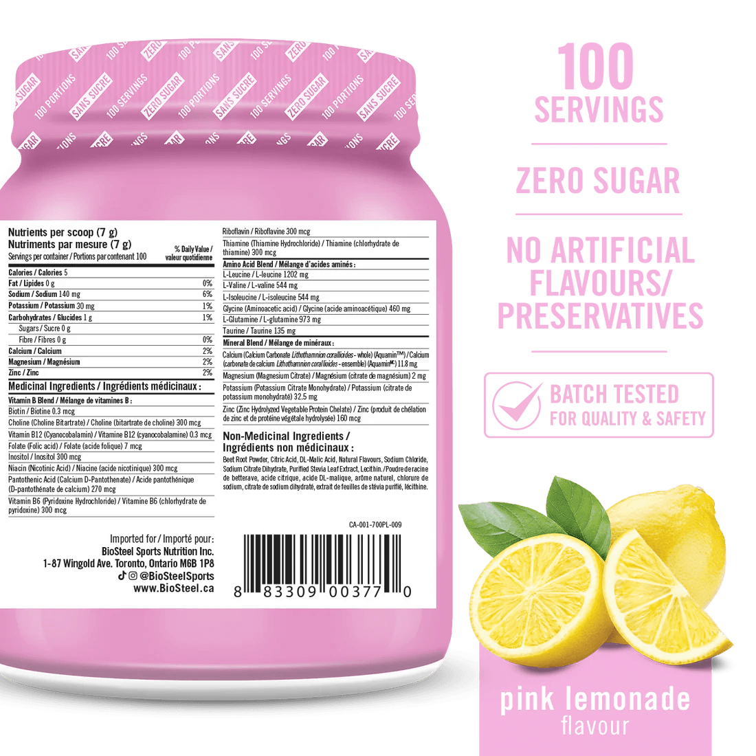 MÉLANGE HYDRATANT / Limonade rose - 100 portions