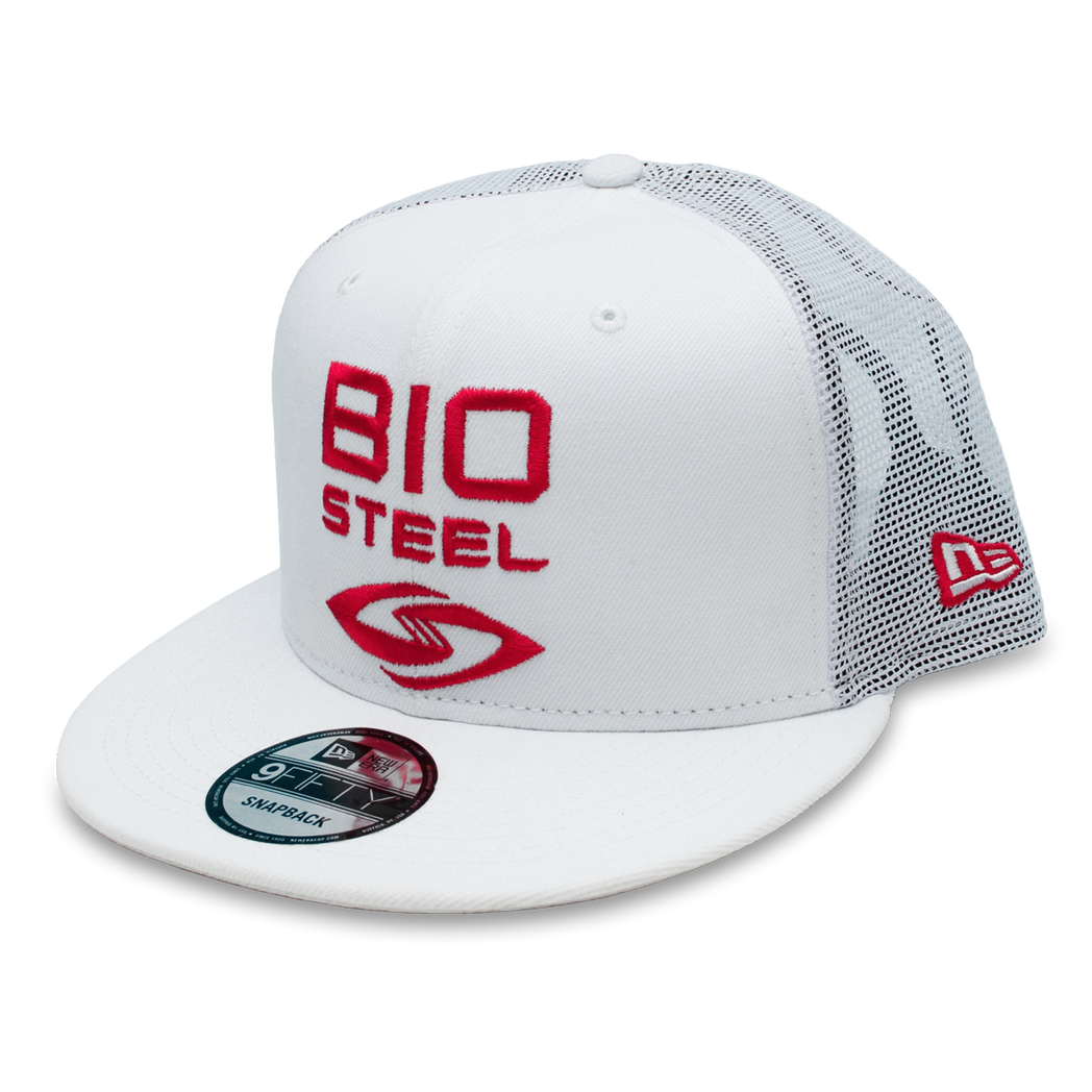 BioSteel New Era Youth White Mesh Snapback