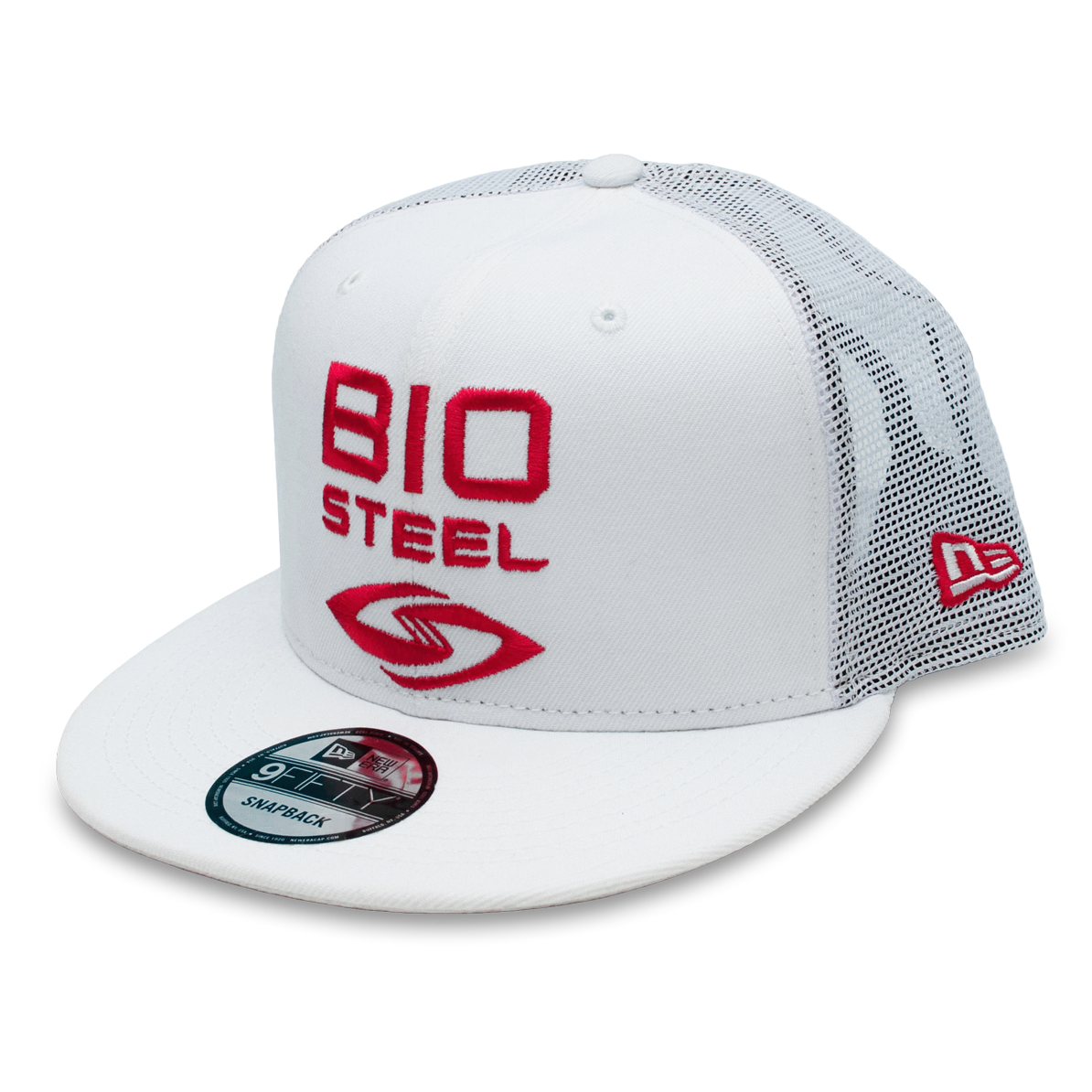 BioSteel New Era Youth White Mesh Snapback