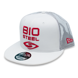 BioSteel New Era Youth White Mesh Snapback