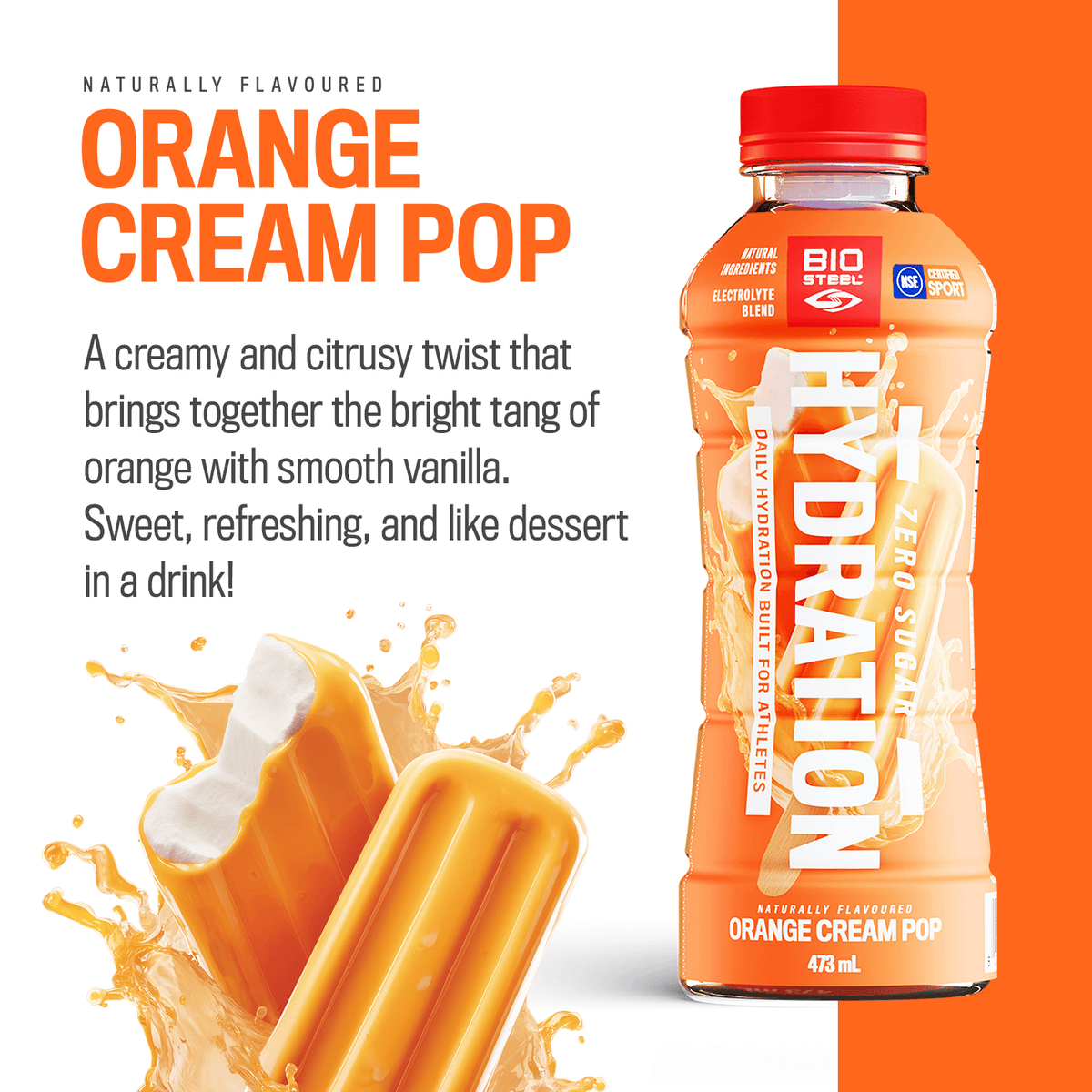 Hydration Drink / Orange Cream Pop - 12 Pack