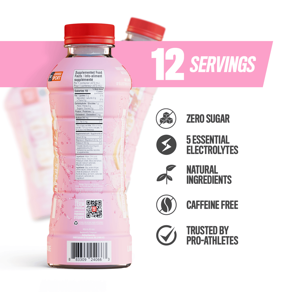Hydration Drink / Pink Lemonade- 12 Pack