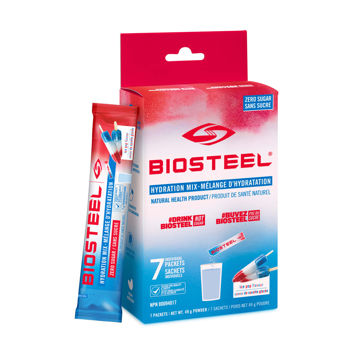 Biosteel Box HYDRATION MIX / Ice Pop - 7 Packets – BioSteel