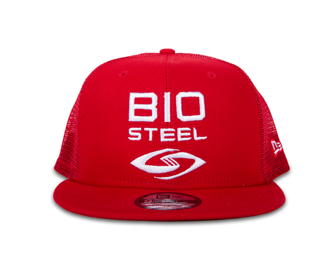 BioSteel New Era Youth Red Mesh Snapback