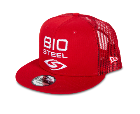 BioSteel New Era Youth Red Mesh Snapback