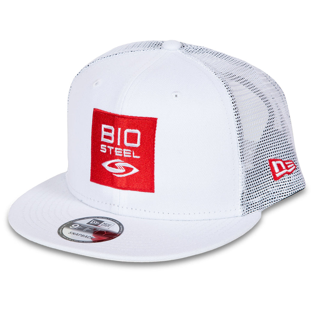 BioSteel New Era Adult White Mesh Snapback