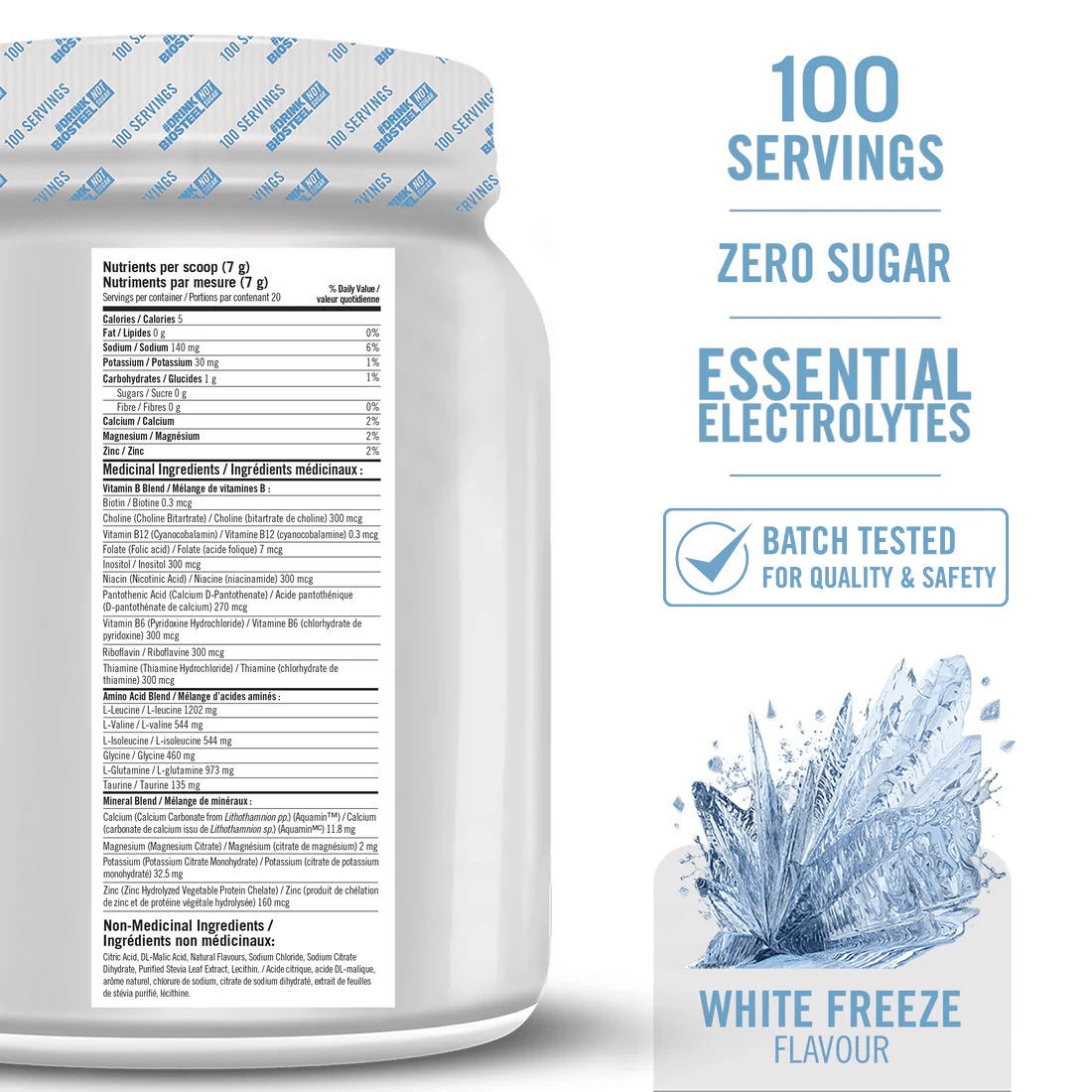 HYDRATION MIX / White Freeze - 100 Servings