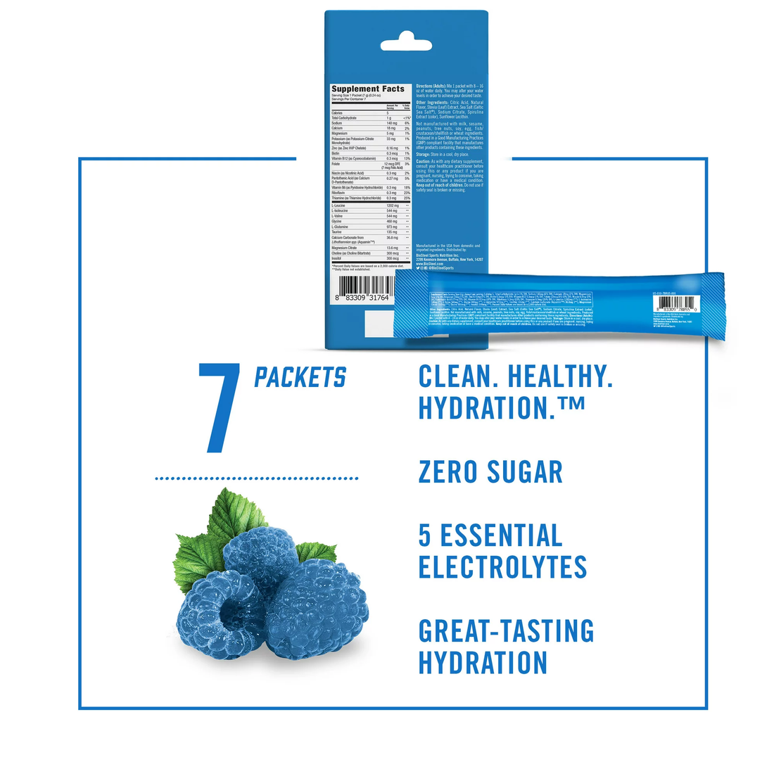 HYDRATION MIX / Blue Raspberry - 7 Servings