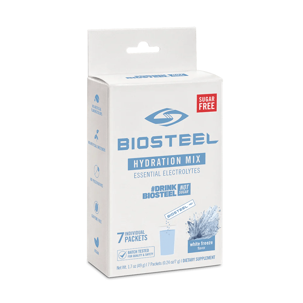 BIOSTEEL essential electrolytes white freeze 7 packets