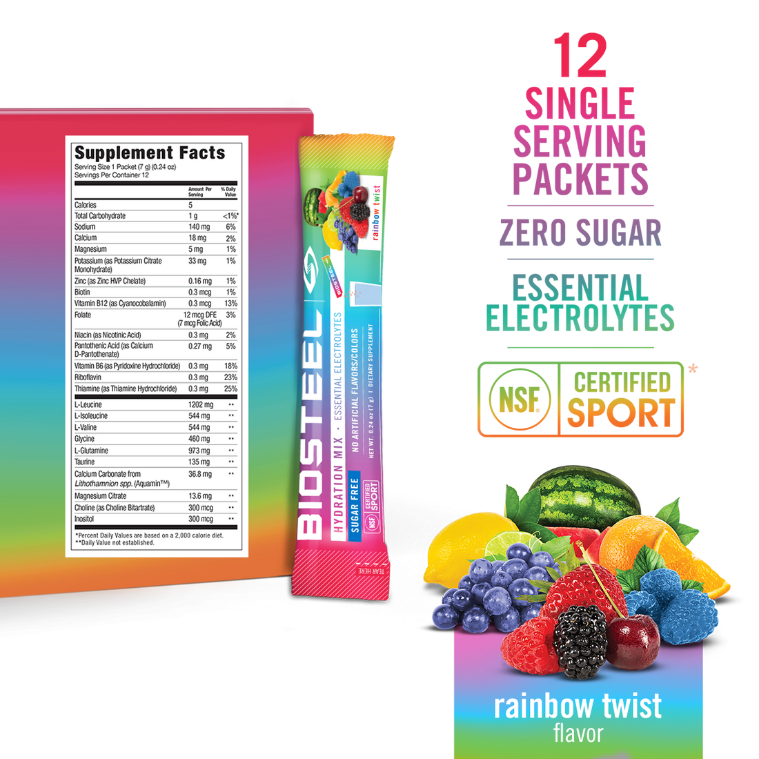 HYDRATION MIX / Rainbow Twist - 12 Servings