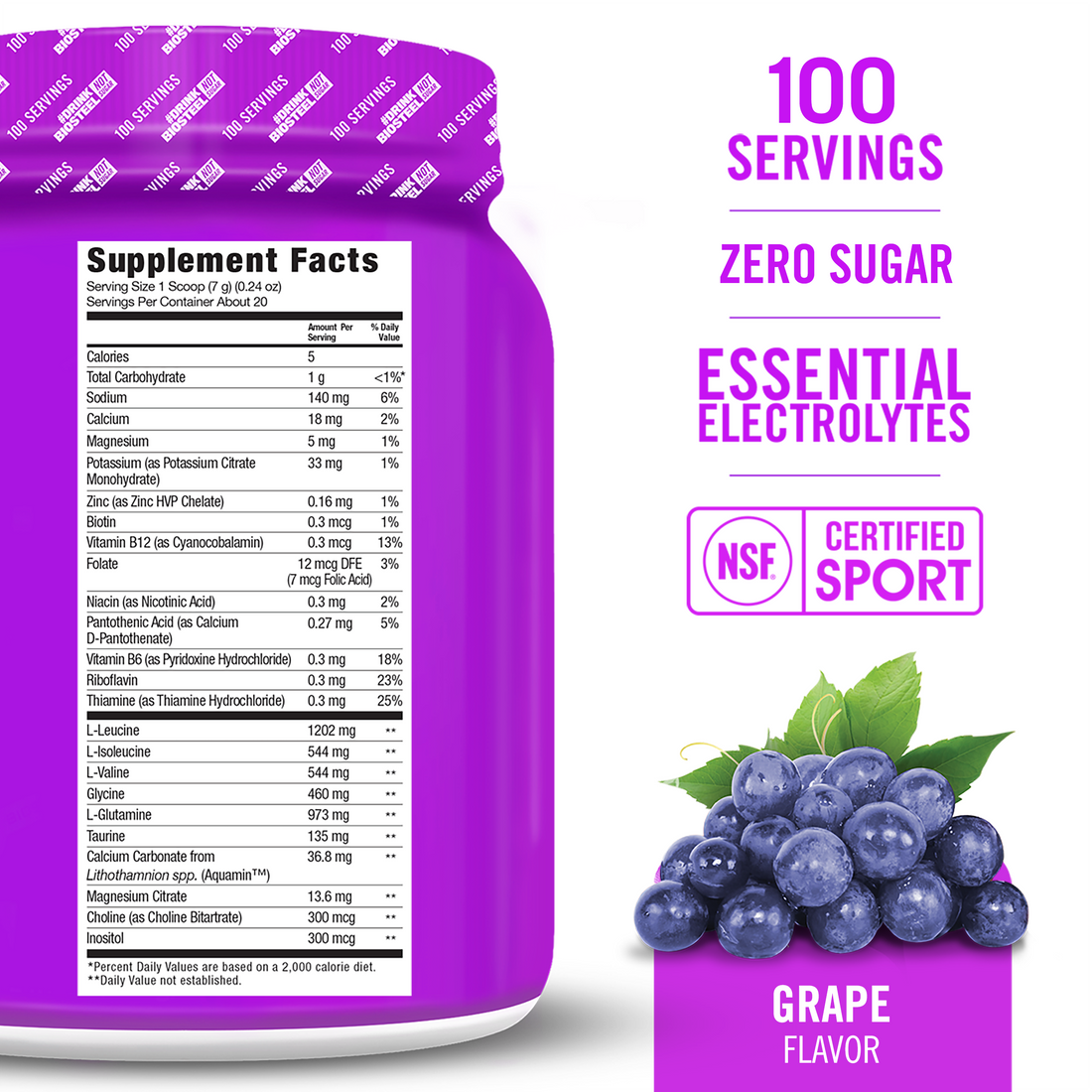 HYDRATION MIX / Grape - 100 Servings