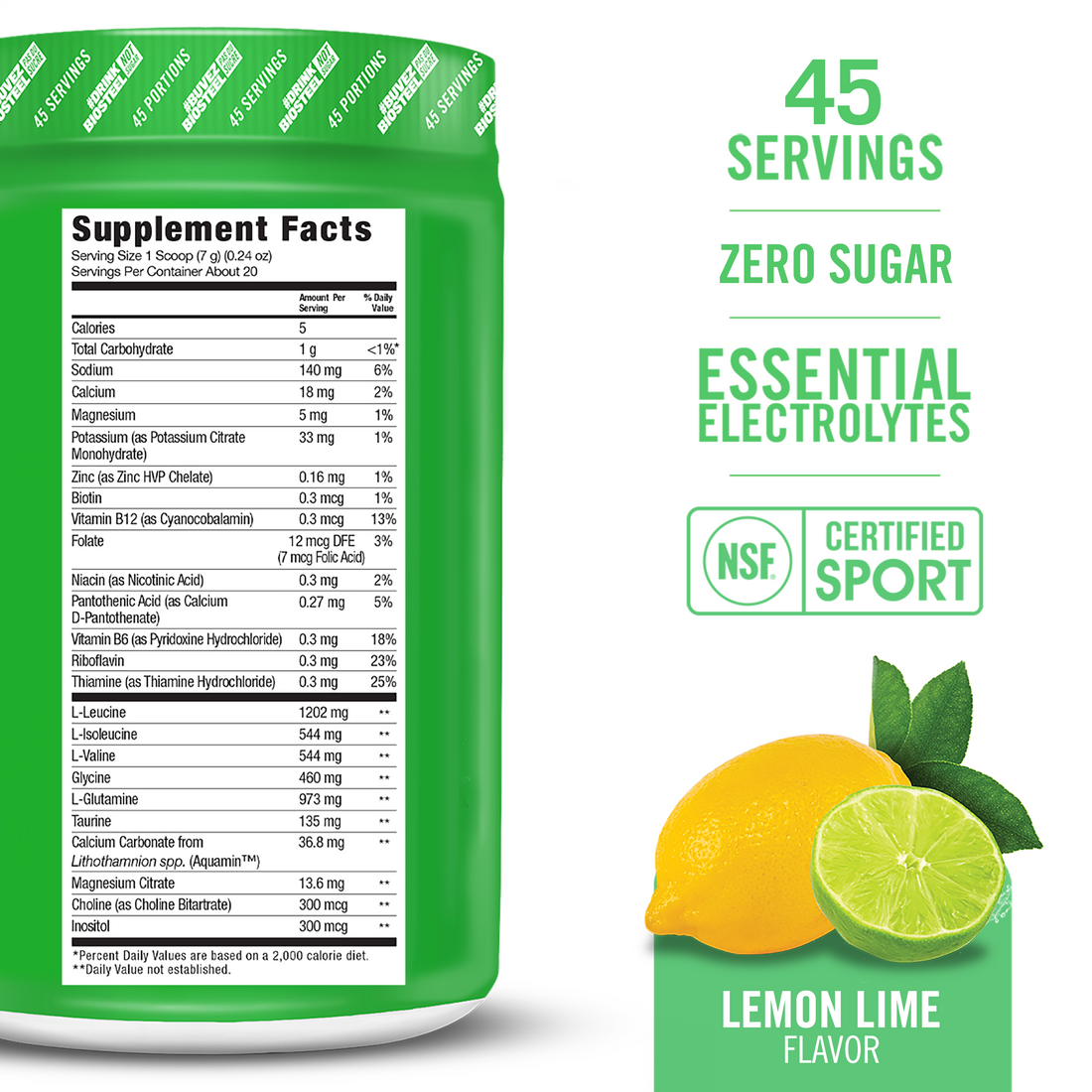 HYDRATION MIX / Lemon Lime - 45 Servings