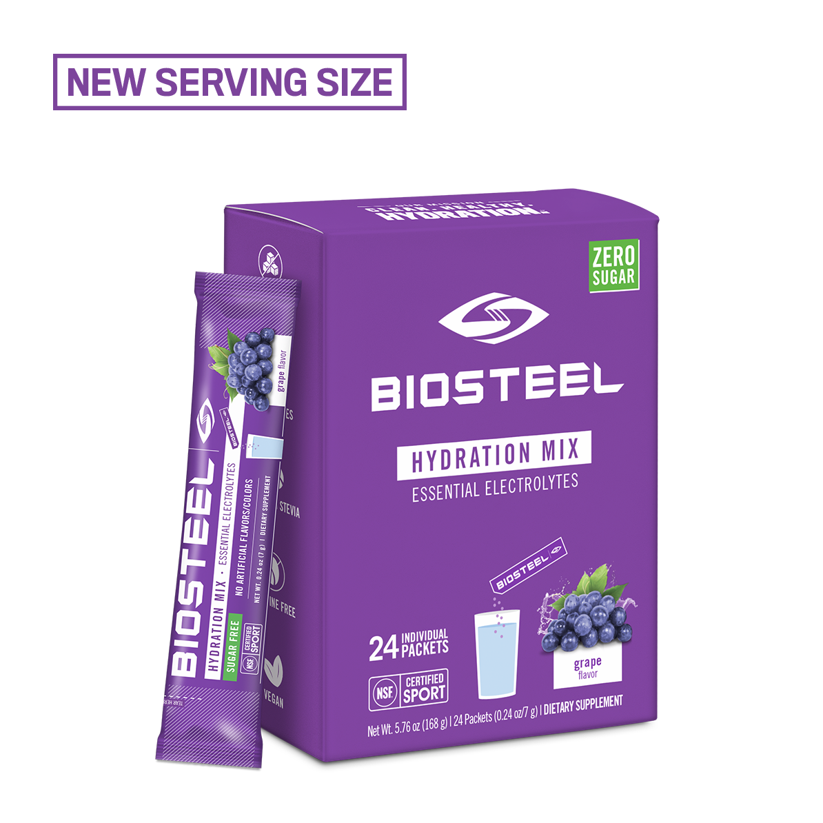 HYDRATION MIX / Grape - 24 Serving Packets – BioSteel – Canada